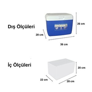 Sunset Glide 14 Qt Soğutucu Buzluk 13 Litre Mavi