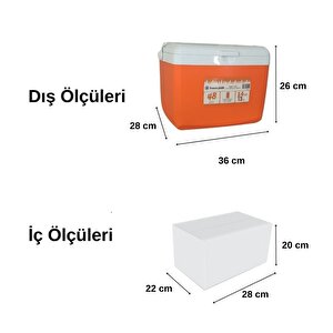 Sunset Glide 14 Qt Soğutucu Buzluk 13 Litre Turuncu
