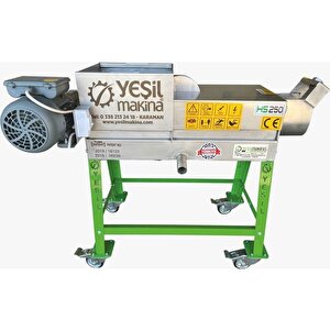Yeşil Hs250 220v 250kg/s Helezonlu Şıra Makinası Üzüm Sıkma Makinası