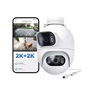 Ec6 Dual 2k+2k Çift Lensli 360 Dış Mekan Güvenlik Kamerası
