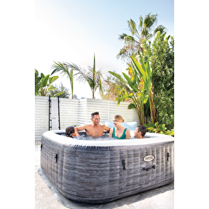6-person Greystone Deluxe Square Bubble Spa Set