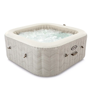 4-person Chevron Deluxe Square Bubble Spa Set