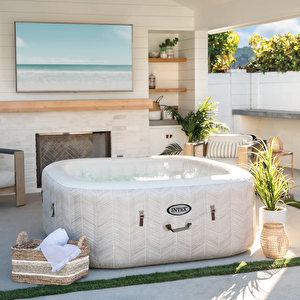 4-person Chevron Deluxe Square Bubble Spa Set