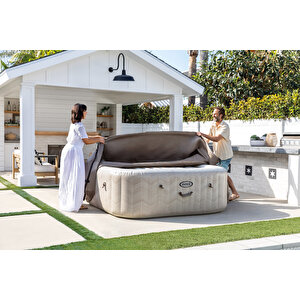 6-person Chevron Deluxe Square Bubble Spa Set