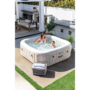 6-person Chevron Deluxe Square Bubble Spa Set