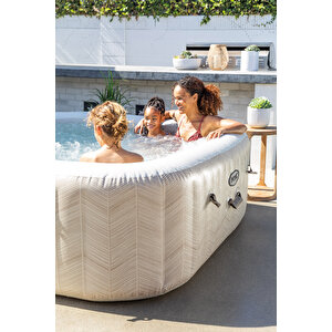 6-person Chevron Deluxe Square Bubble Spa Set