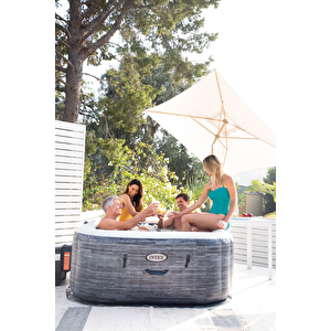 4-person Greystone Deluxe Square Bubble Spa Set