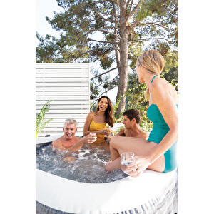 4-person Greystone Deluxe Square Bubble Spa Set