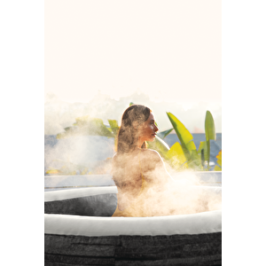 4-person Greystone Deluxe Square Bubble Spa Set