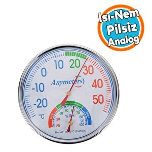 Termometre Isı Ve Nem Ölçer Sauna Sıcaklık Ölçme Derece Gösterge Pilsiz Mekanik Düz Analog 1 Adet