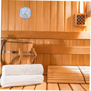 Termometre Isı Ve Nem Ölçer Sauna Sıcaklık Ölçme Derece Gösterge Pilsiz Mekanik Düz Analog 1 Adet