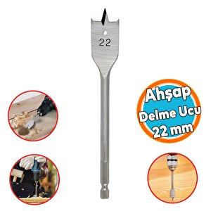 Ahşap Delme Ucu Matkap Ucu Tahta Sunta Plastik Alçıpan Delme Ucu Bits Yaprak Uç 22 Mm