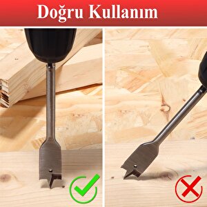 Ahşap Delme Ucu Matkap Ucu Tahta Sunta Plastik Alçıpan Delme Ucu Bits Yaprak Uç 20 Mm