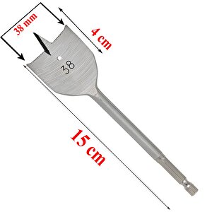 Ahşap Delme Ucu Matkap Ucu Tahta Sunta Plastik Alçıpan Delme Ucu Bits Yaprak Uç 38 Mm