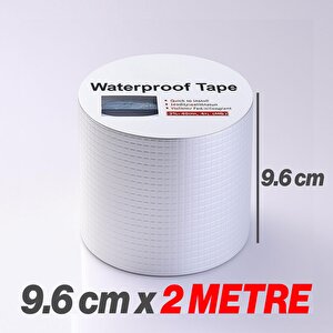 2 Metre Çatı İzolasyon Bandı Su Sızdırmazlık Geçirmezlik Yalıtım Çamur Tamir Çatlak Boru Bant 96 Mm