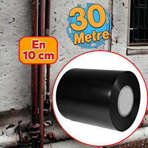 Antikorozyon Bandı Siyah Renk Metal Boru Pas Önleme İzolasyon Sarma Bant 100 Mm X 30 Metre 1 Adet