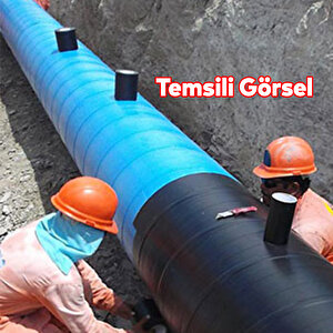 Antikorozyon Bandı Siyah Renk Metal Boru Pas Önleme İzolasyon Sarma Bant 100 Mm X 30 Metre 1 Adet
