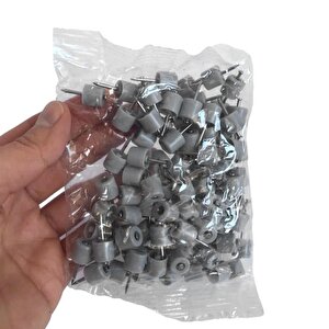 Çivili Raf Pimi Mobilya Ayakkabılık Dolap Arası İçi Raf Pim Sert Plastik Gri Renk (100 Adet)