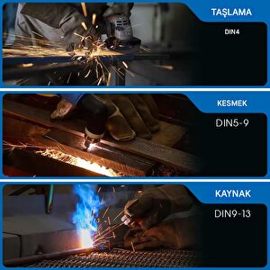 Güneş Enerjili Pilli Otomatik Kararan Solo Pro Ayarlı Baş Maskesi Siperlik Kartuşlu Kaynak Gözlüğü