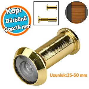 Kapaksız Kapı Dürbünü Çelik Kapı Gold 35-50 Mm Ayarlanabilir Çap 14 Mm