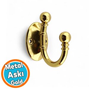 Vestiyer Dolap Askılık Askılığı Duvar Banyo Mutfak Elbise Çanta Askısı Askı Gold Altın