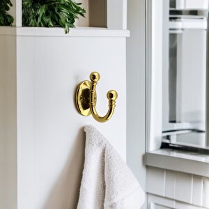 Vestiyer Dolap Askılık Askılığı Duvar Banyo Mutfak Elbise Çanta Askısı Askı Gold Altın