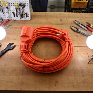 Seyyar Uzatma Kablosu 30 Metre 3x2.5 Mm Topraklı Cca Kablolu Tekli Grup Fiş Priz Kapaklı Monofaze