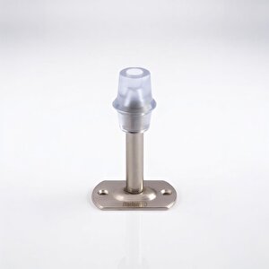Kapı Stoperi Tamponu Metal Kapı Durdurucu Tutucu Kapı Altı Üstü Stopu Silikonlu Krom 8 Cm (5 Adet)