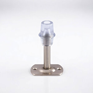Kapı Stoperi Tamponu Metal Kapı Durdurucu Tutucu Kapı Altı Üstü Stopu Silikonlu Krom 8 Cm (5 Adet)