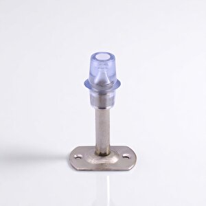 Kapı Stoperi Tamponu Metal Kapı Durdurucu Tutucu Kapı Altı Üstü Stopu Silikonlu Krom 8 Cm (5 Adet)