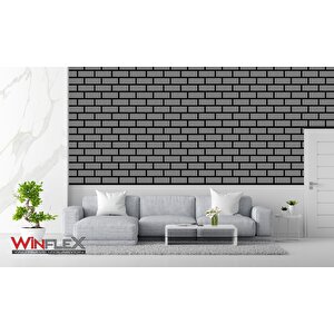 Wi̇nflex Eko Tuğla Akusti̇k Ahşap Panel – Antrasi̇t Gri̇