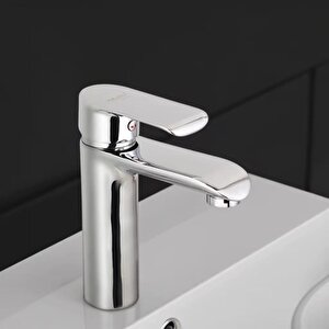 Krom Lavabo Bataryasi Gümüş Paslanmaz Pri̇nç Yüksek Gövde Garanti̇li̇ Banyo Musluk Aç Kapa Ergonomi̇k