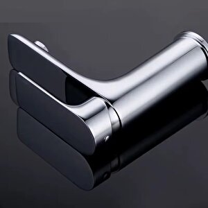 Krom Lavabo Bataryasi Gümüş Paslanmaz Pri̇nç Yüksek Gövde Garanti̇li̇ Banyo Musluk Aç Kapa Ergonomi̇k