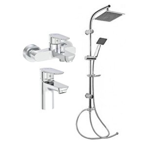 Flow Soft Lavabo Banyo Batarya Gms Karine Duş Seti