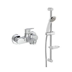Flow Round Banyo Batarya Artema Solo C Sürgülü Krom El Duşu Seti