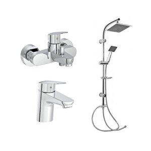 Artema Flow Round Lavabo Banyo Batarya Gms Karine Duş Seti
