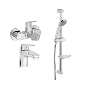 Flow Round Lavabo Banyo Batarya Artema Solo C Sürgülü Krom El Duşu Seti