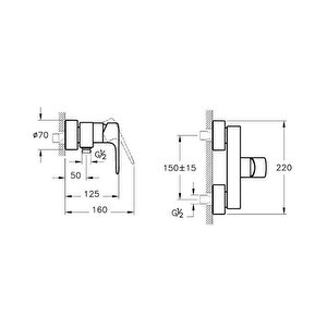 Vitra Temassız Lavabo Bataryası Çift Su Girişli (pilli) - A47126