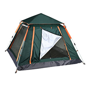 Tam Otomati̇k 4-6 Ki̇şi̇li̇k Tenteli̇ Kamp Çadiri 240x240x155 Cm (yeşi̇l)