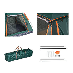 Tam Otomati̇k 4-6 Ki̇şi̇li̇k Tenteli̇ Kamp Çadiri 240x240x155 Cm (yeşi̇l)