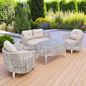 Zenda | 2+1+1+sehpalı Bahçe Balkon Oturma Takımı