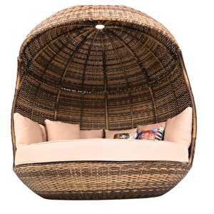 World Daybed | 200 Cm Rattan Bahçe Kral Yatağı