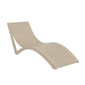 Trk-087 Siesta Minderli Yastıklı Lüks Ergonomik Slim Şezlong Gri Toprak