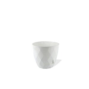Krs-454 Yakamoz Tabaklı Plastik Saksı Takımı 4.8 Litre No 4 Beyaz