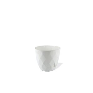 Krs-451 Yakamoz Tabaklı Plastik Saksı Takımı 0.65 Litre No 1 Beyaz