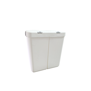 Gümüş Ikili Dokunmatik Çamaşır Sepeti Çöp Kovası Temizlik Kovası Kirli Sepet 80 Litre-mt009