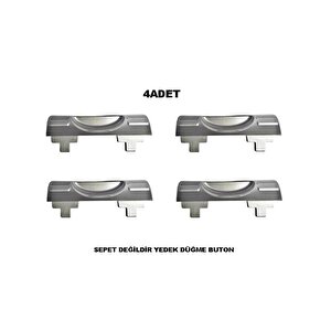 Motek Çamaşır Sepeti Yedek Açma Kapama Buton,düğme 40lt-80lt 4 Adet