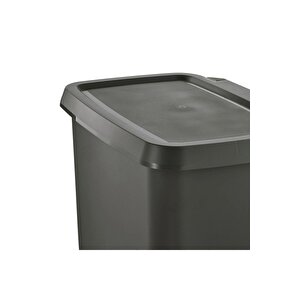 Knöckla Çöp Kutusu, Koyu Gri, 50 Lt, Büyük Boy Çöp Kutusu Haci̇m 50 Lt