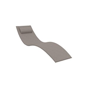 Omnipazar Trk-087 Siesta Minderli Yastıklı Lüks Ergonomik Slim Şezlong Kum Gri 2'li Set