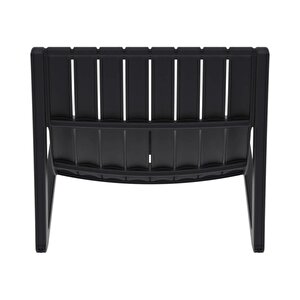 Omnipazar Trk-087 Siesta Minderli Yastıklı Lüks Ergonomik Slim Şezlong Siyah 2'li Set